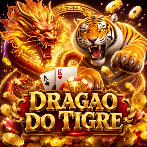 Dragão e tigre frente a frente na mesa do Dragon Tiger