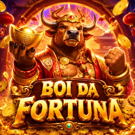 Boi dourado do Fortune Ox com moedas da sorte